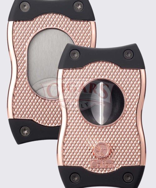 Colibri SV-Cut Cigar Cutter Black & Rose Gold