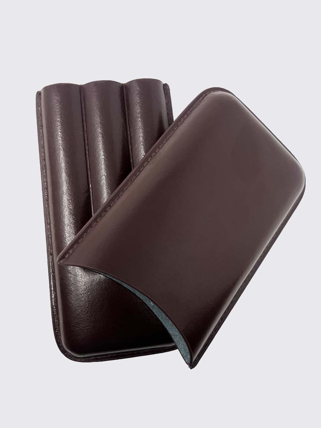 Oliva Premium Leather 3 Cigar Travel Case