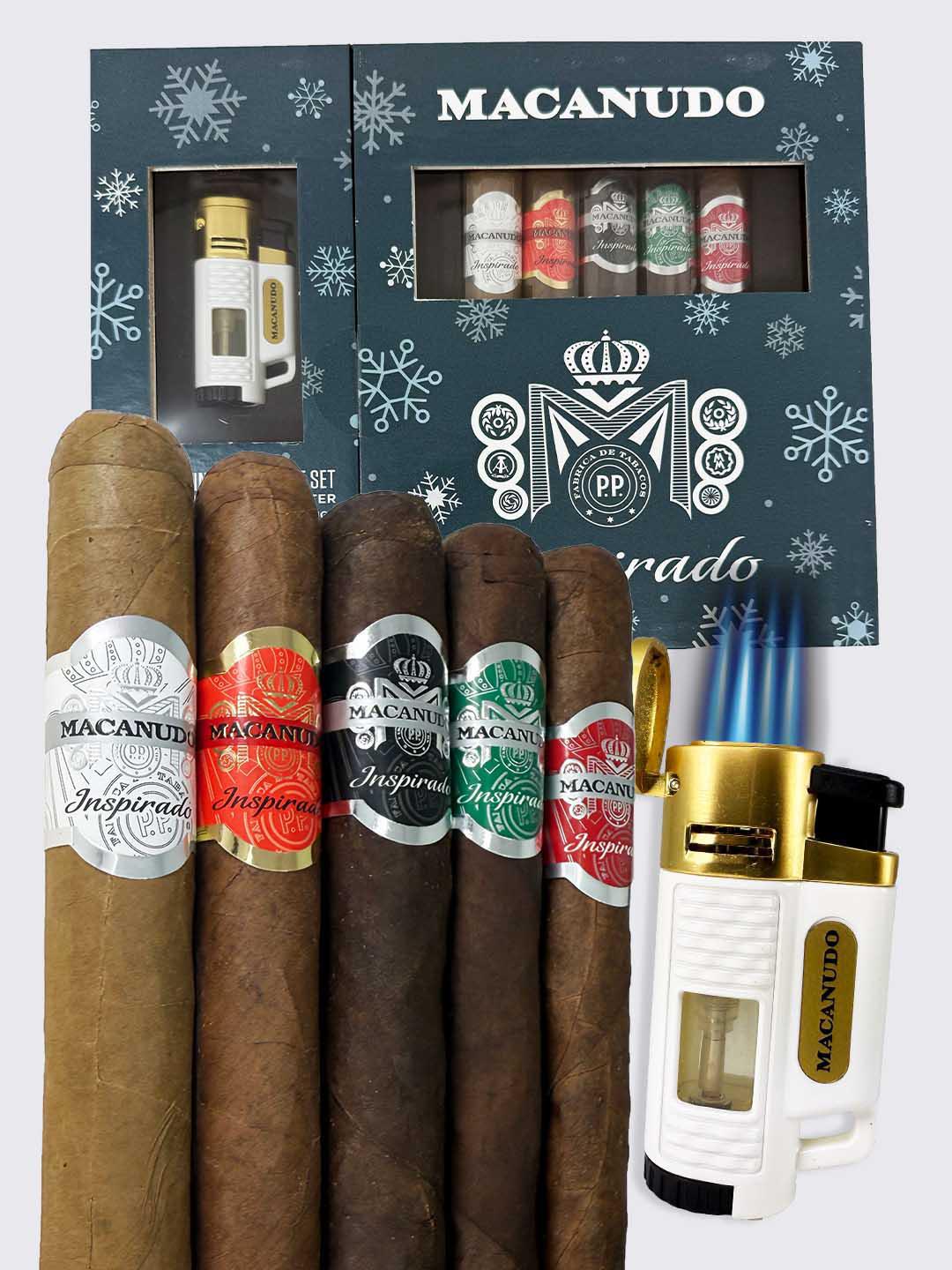 Macanudo Inspirado 5 Cigar Holiday Sampler + Torch