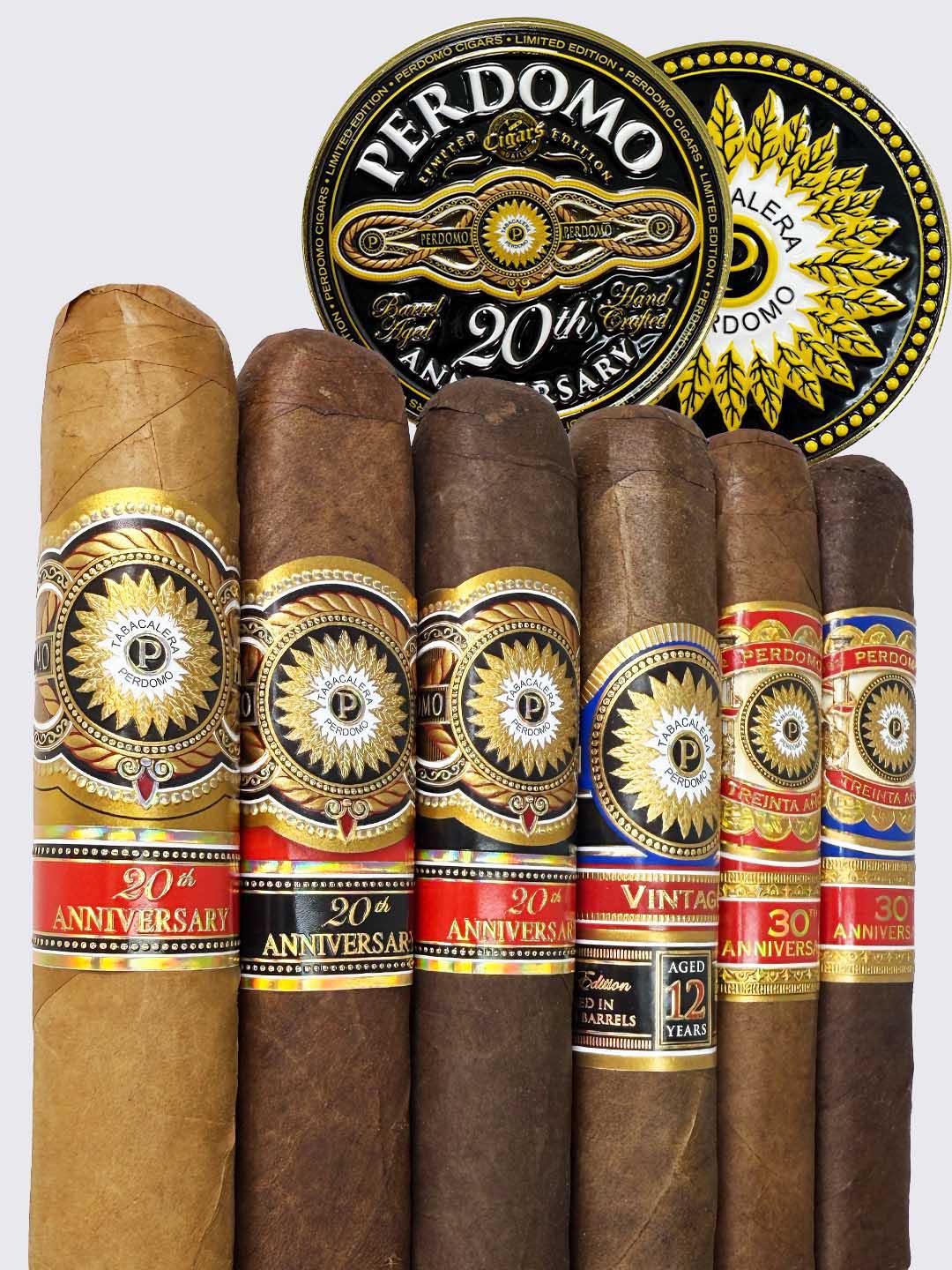 Perdomo 20th Anniversary 6 Cigar Challenge Coin Sampler