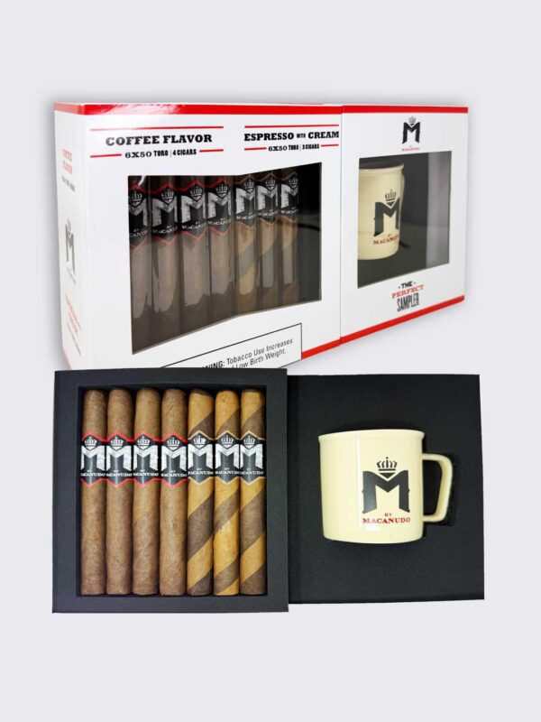 M by Macanudo Coffee Gift Box - 7 Cigars and Coffee Mug