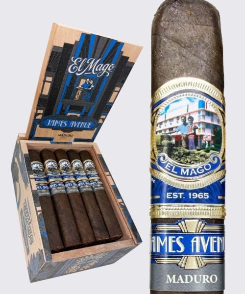 df634880-d939-472d-a4b5-7c59edce5bc2.jpeg El Mago James Avenue Maduro Toro (6x54)